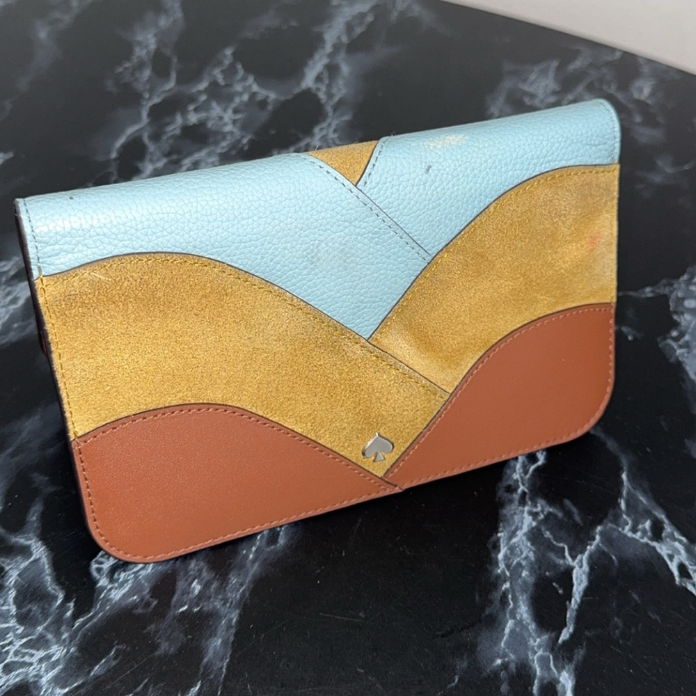 KATE SPADE Nadine Patchwork MED Clutch Wallet AUTHENTIC - Picture 1 of 13